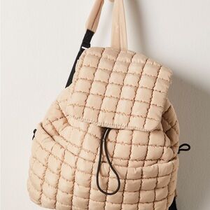 FP Movement by Free People Cream Quilted Backpack